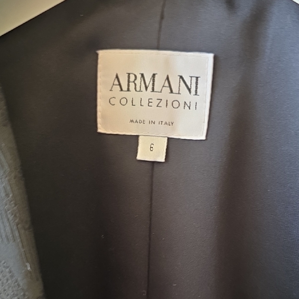 Armani Collezioni Black Tie-Front Blazer - Picture 3 of 9